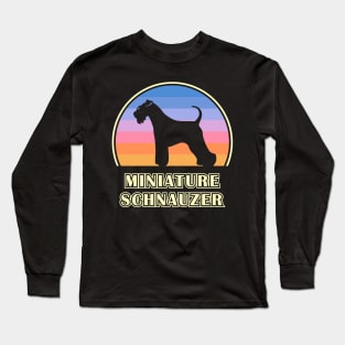 Miniature Schnauzer Vintage Sunset Dog Long Sleeve T-Shirt